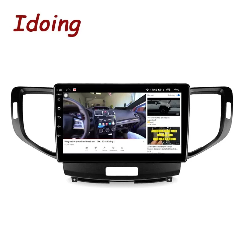 Idoing 9 inch Android Auto Radio Head Unit Plug And Play Car Multimedia Player For Honda Accord 8 2008-2012 GPS Navigation Stereo
