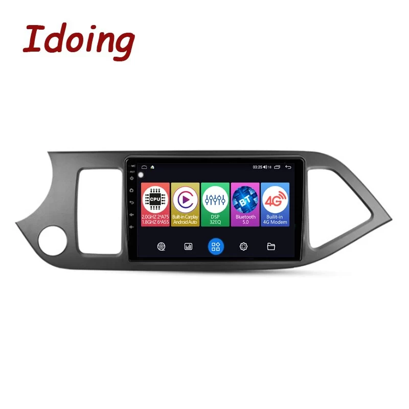 Idoing 9 inch Car Audio Stereo Video Player For Kia Picanto Morning 2011-2016 GPS Navigation Built-in Carplay Android Auto Head Unit