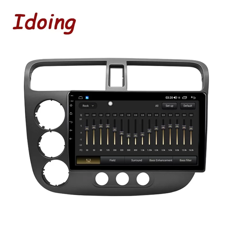 Idoing 9 inch Car Stereo Radio Player GPS Navigation For Honda Civic IX 7 2000-2006 Carplay Android Auto Head Unit Plug And Play