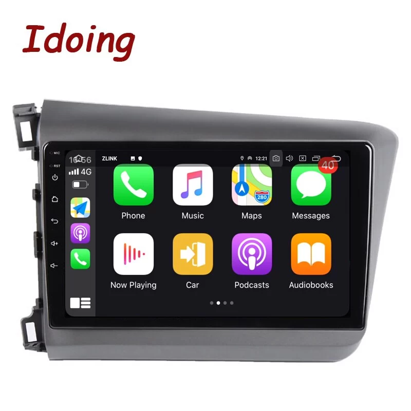 Idoing 9 inch Android Auto Car Radio Multimedia Player For Honda Civic 9 FB FK FD 2011-2015 GPS Navigation Head Unit Plug And Play DSP