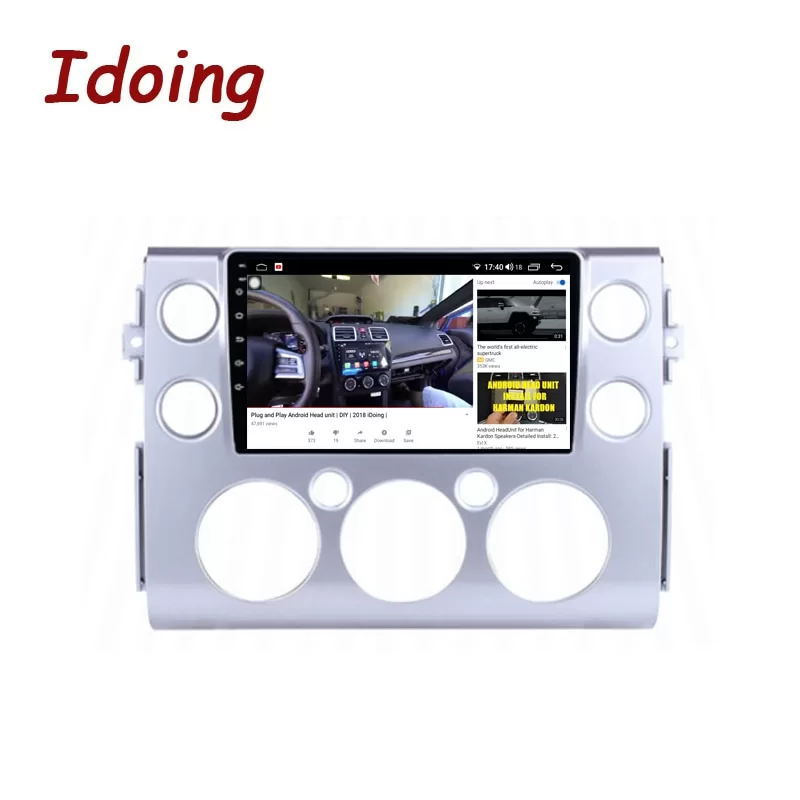 Idoing 9 inch Android Auto Carplay Car Stereo Radio Player For Toyota FJ Cruiser J15 2006-2020 GPS Navigation Head Unit Plug And Play