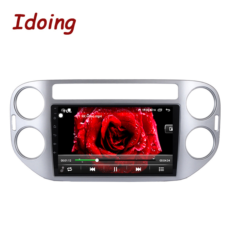 Idoing 9 inch 4G+64G Car Intelligent System Radio Multimedia Player For Tiguan 2010-2015GPS Navigation Android Head Unit Plug And Play