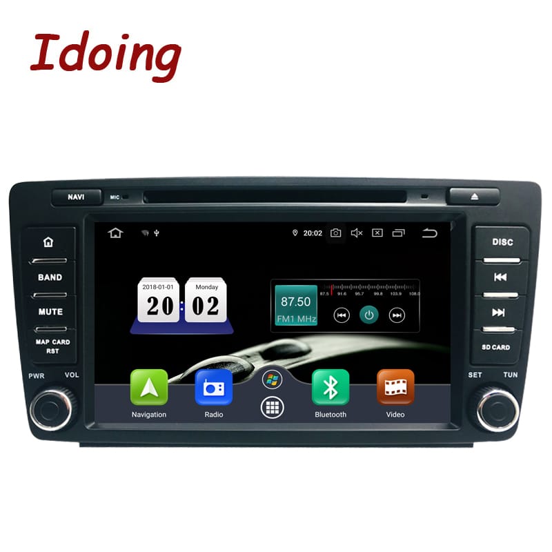 Idoing Android10 4G+64G Core 2Din DVD For Skoda Octavia 2 A5 2008-2013 Car Radio Multimedia Video Player Navigation GPS Head uni