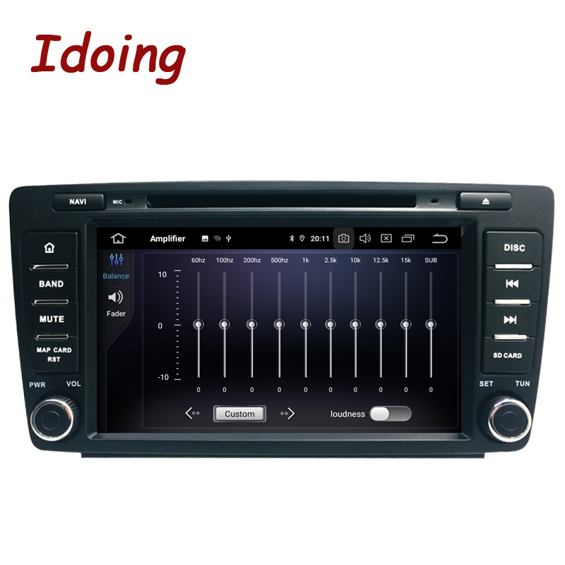 Idoing Android10 4G+64G Core 2Din DVD For Skoda Octavia 2 A5 2008-2013 Car Radio Multimedia Video Player Navigation GPS Head uni