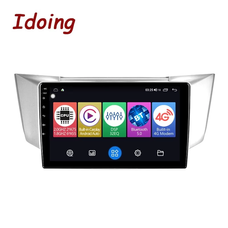 Idoing 1Din 9 inch Car Radio Auto Multimedia Player Android Auto For Lexus RX300 RX330 RX400H Toyota harrier 2003-2009 GPS Navigation