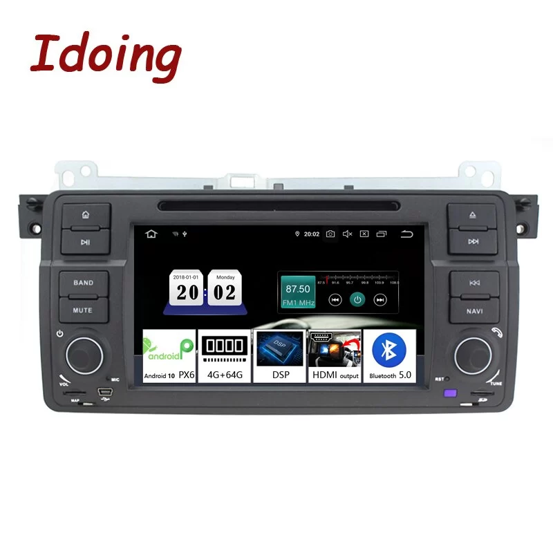Idoing 7&quot; Android 10 Car Radio Multimedia DVD Player For BMW E46 M3 318/320/325/330/335 Rover 75 1998-2006 Head Unit NO 2 din