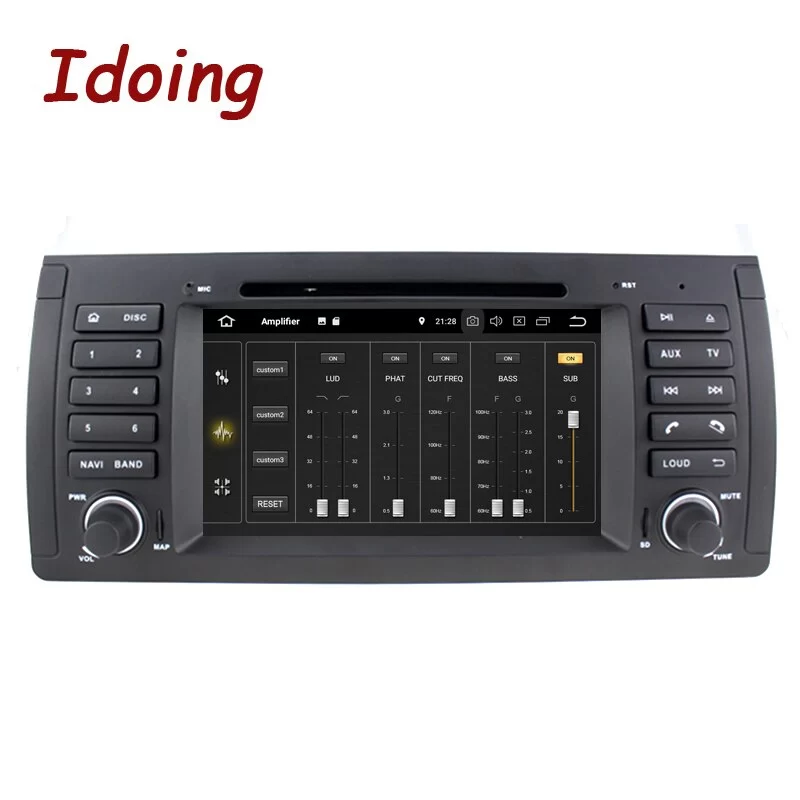 Idoing 7 inch Android 10 Head Unit Car Auto Radio Multimedia DVD Player 1Din Stereo System For BMW E39 X5 E53 4G+64G DSP NO 2 din DVD