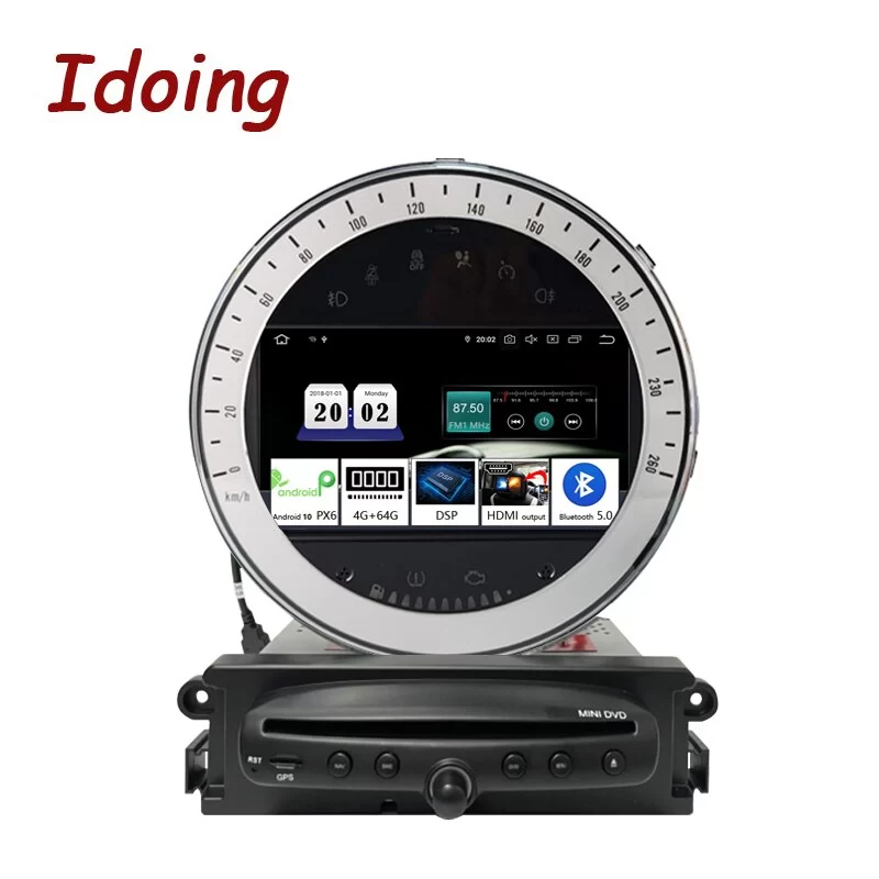 Idoing 7 inch Android10 Car Stereo Auto Radio Multimedia DVD Player For BMW Mini Cooper 2006-2013 GPS Navigation Head Unit NO 2 din