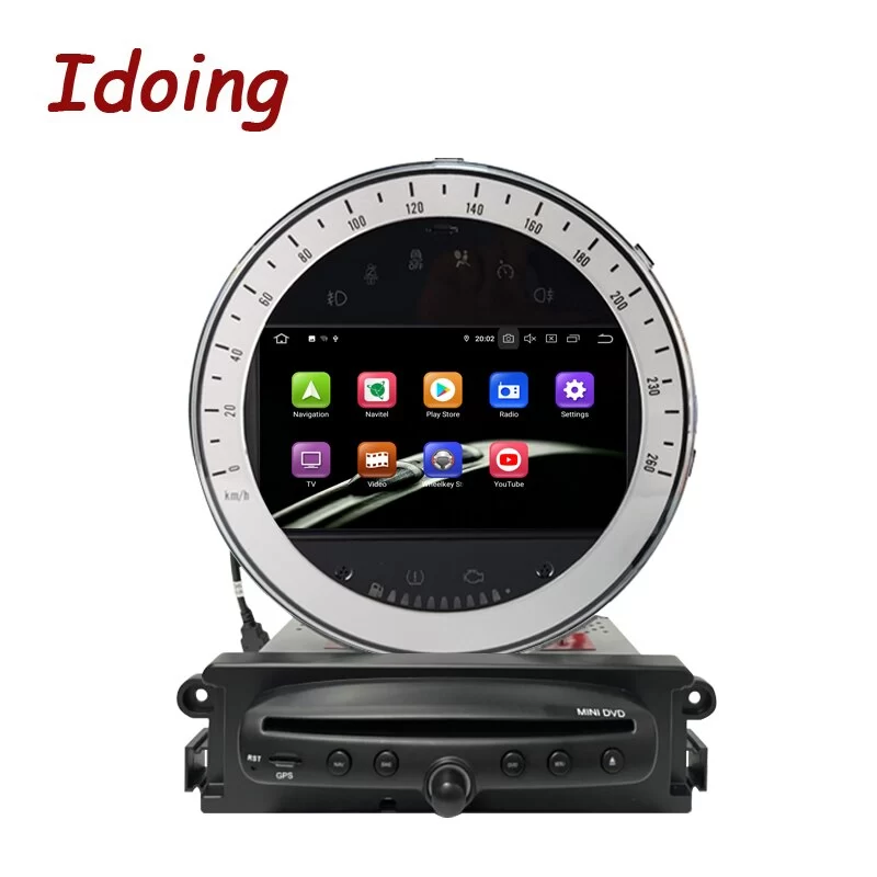Idoing 7 inch Android10 Car Stereo Auto Radio Multimedia DVD Player For BMW Mini Cooper 2006-2013 GPS Navigation Head Unit NO 2 din