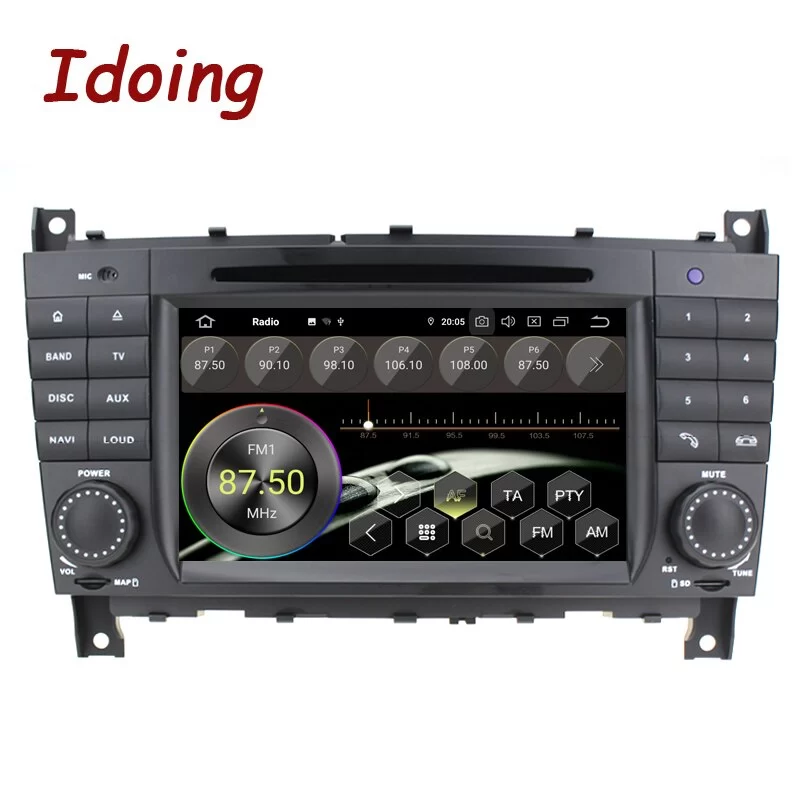 Idoing 7 inch 2Din Andriod10 Car Video Players Radio GPS DVD Multimedia For Mercedes-Benz-W209/203 IPS Screen Navigation Head Unit