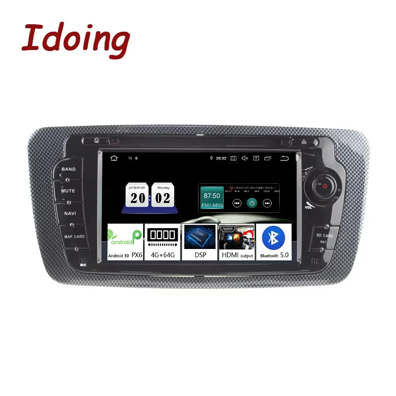 Idoing 7 inch PX6 Android Car DVD Radio For Seat Ibiza MK4 6J 2009-2013 GPS Navigation 2Din Car Audio Radio Stereo Multimedia Player