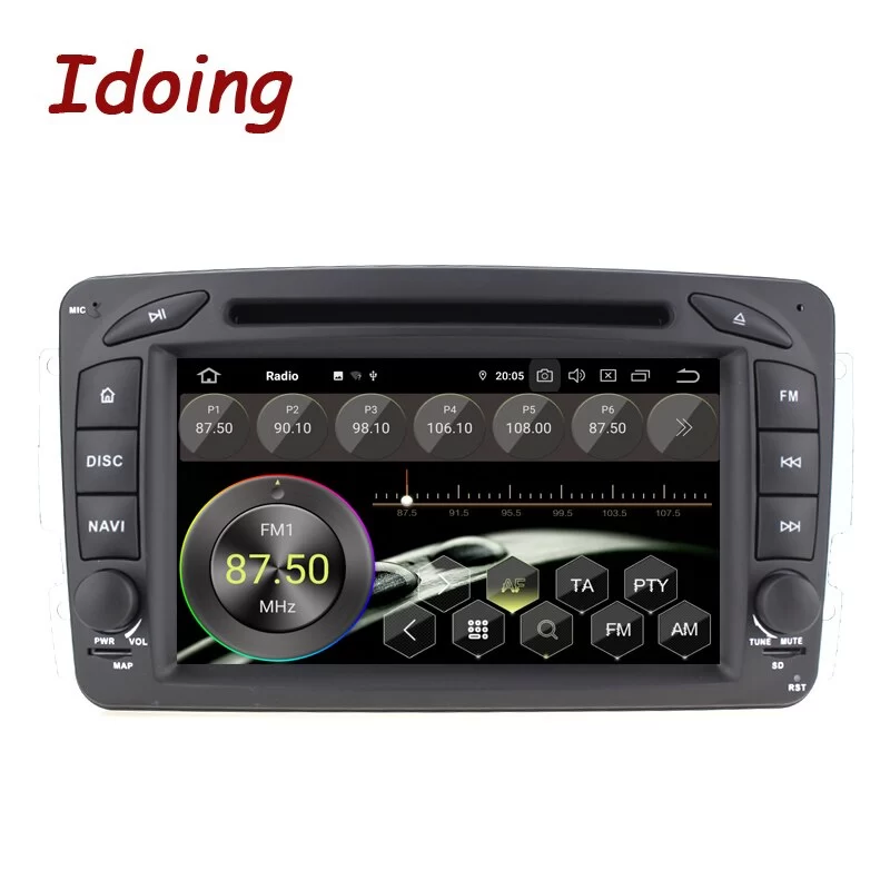 Idoing 7 inch 2 din Car Radios Video DVD Multimedia Player For Mercedes-Benz-W209/203 PX6 Andriod Car Stereo Carplay GPS Navigation