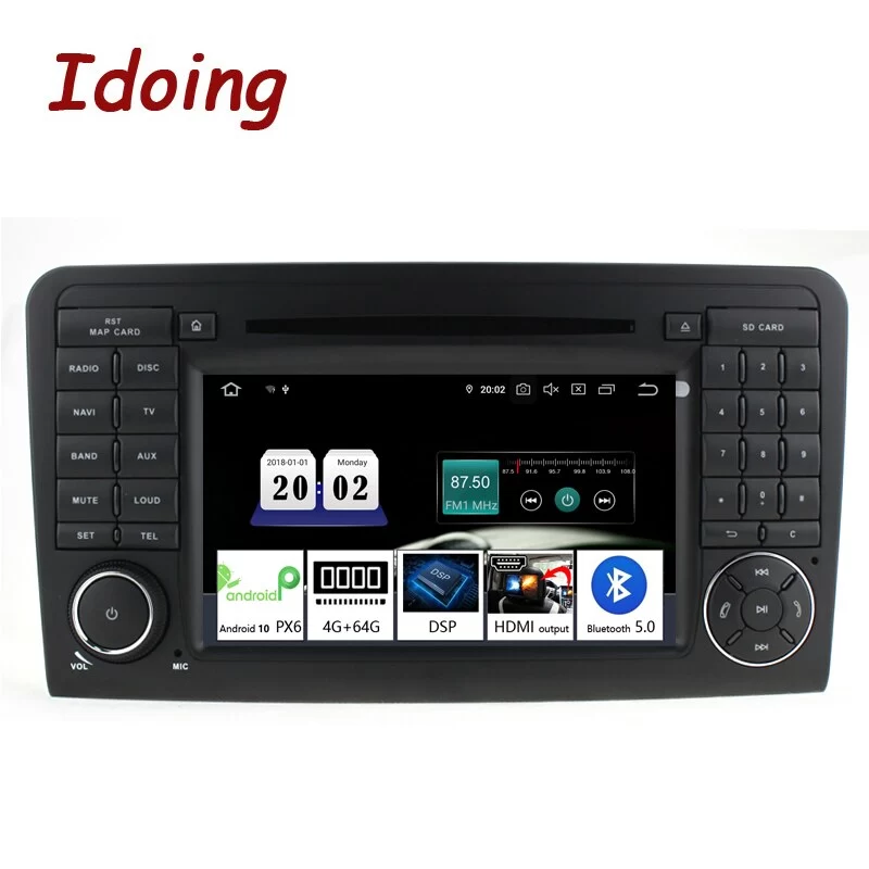 Idoing 7&quot;2Din Andriod Car Intelligent System Car Radio DVD Multimedia Player For Mercedes-Benz-W164/X164 2005 PX6 GPS Navigation