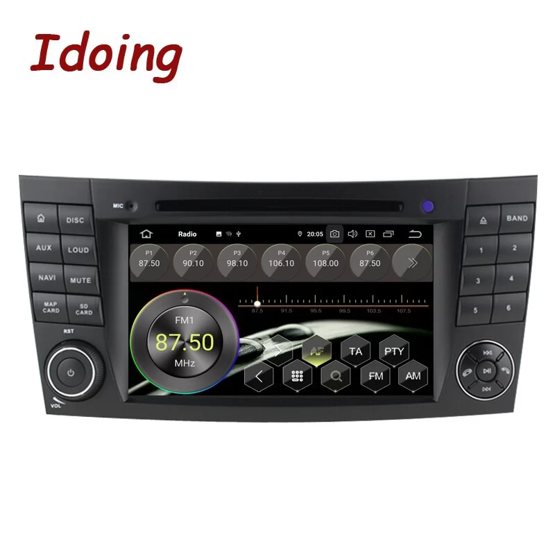 Idoing 7 inch 4G+64G 2 din Andriod 10 Car Radio GPS DVD Multimedia Player For Mercedes-Benz-E Class W211 IPS Navigation Head Unit