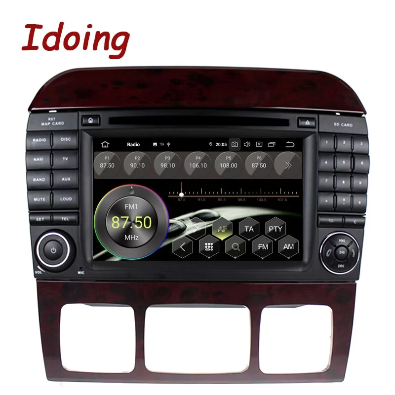 Idoing 7 inch PX6 64G 2din Andriod Auto Car Radios GPS DVD Multimedia Player For Mercedes-Benz-CL55 600 1998-2005 Navigation Head Uni
