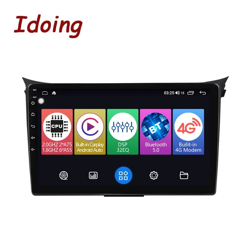 Idoing 9&quot;Car Radio Multimedia Player For Hyundai i30 II 2 GD 2011-2017 GPS Navigation Head Unit Plug And Play Android Auto