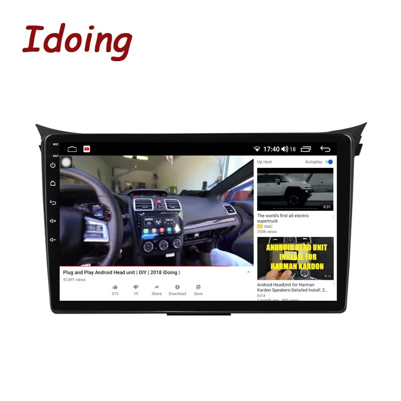 Idoing 9 inch Car Radio Multimedia Player For Hyundai i30 II 2 GD 2011-2017 GPS Navigation Head Unit Plug And Play Android Auto