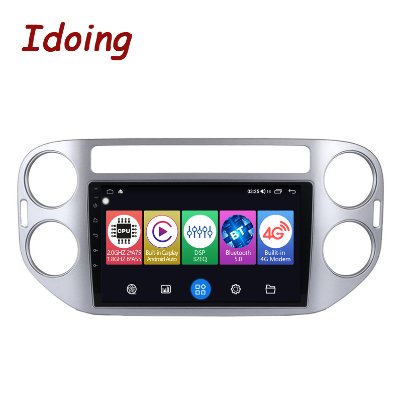 Idoing 9 inch 4G+64G Car Intelligent System Radio Multimedia Player For Tiguan 2010-2015GPS Navigation Android Head Unit Plug And Play