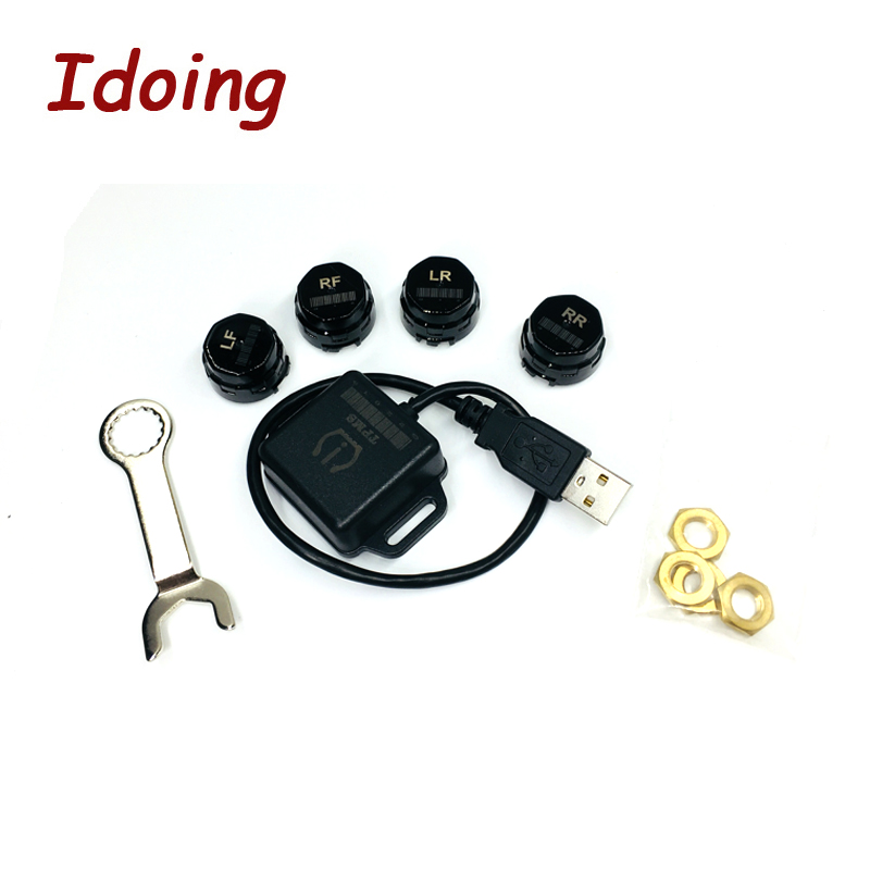 IDoing Special TPMS Newest technology Car TPMS Tire Pressure Monitoring System with mini Inner sensor Auto support Bar and PSI