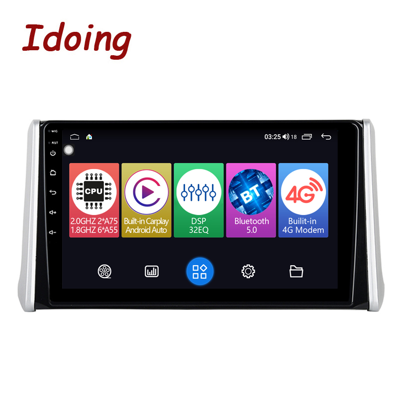 Idoing 10.2inch Car Stereo Radio Multimedia Player For Toyota RAV 4 XA50 2019-2020 GPS Navigation Android Auto And Carplay Head Unit