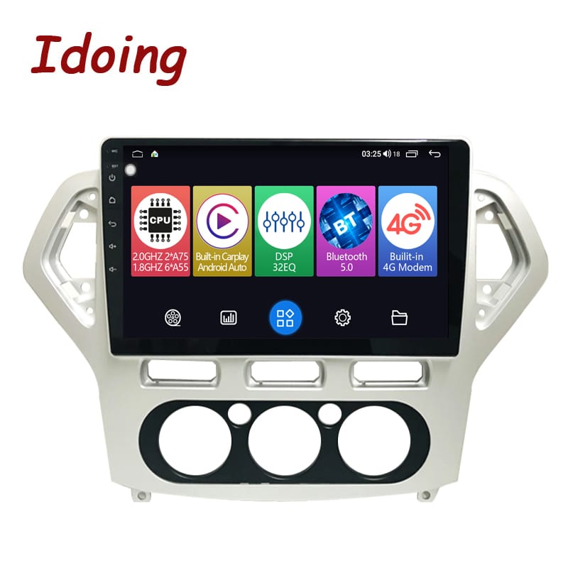 Idoing 9"Car Radio Android 10 Video Audio Player For Ford Mondeo 4 2006-2010 Carplay Auto Navigation GPS Head Unit Plug And Play