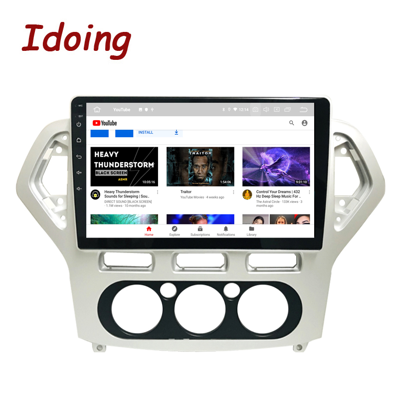 Idoing 9 inch Car Radio Android 12 Video Audio Player For Ford Mondeo 4 2006-2010 Carplay Auto Navigation GPS Head Unit Plug And Play  Android 12 No 2din 2 din DVD