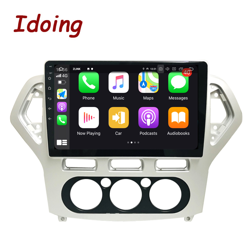 Idoing 9 inch Car Radio Android 12 Video Audio Player For Ford Mondeo 4 2006-2010 Carplay Auto Navigation GPS Head Unit Plug And Play  Android 12 No 2din 2 din DVD