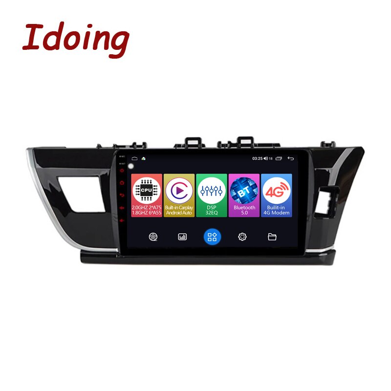 Idoing10.2&quot;Car Stereo Android Auto Carplay Radio Player Navigation GPS  For Toyota Corolla 2014-2016 E170 E180 Right Hight Drive