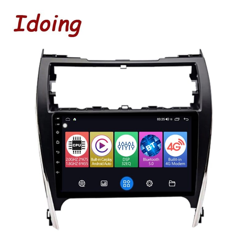 Idoing10.2"Car Radio Player Head Unit Plug And Play For Toyota Camry 7 XV 50 55 2012-2014 US Edition GPS Navigation Android Auto