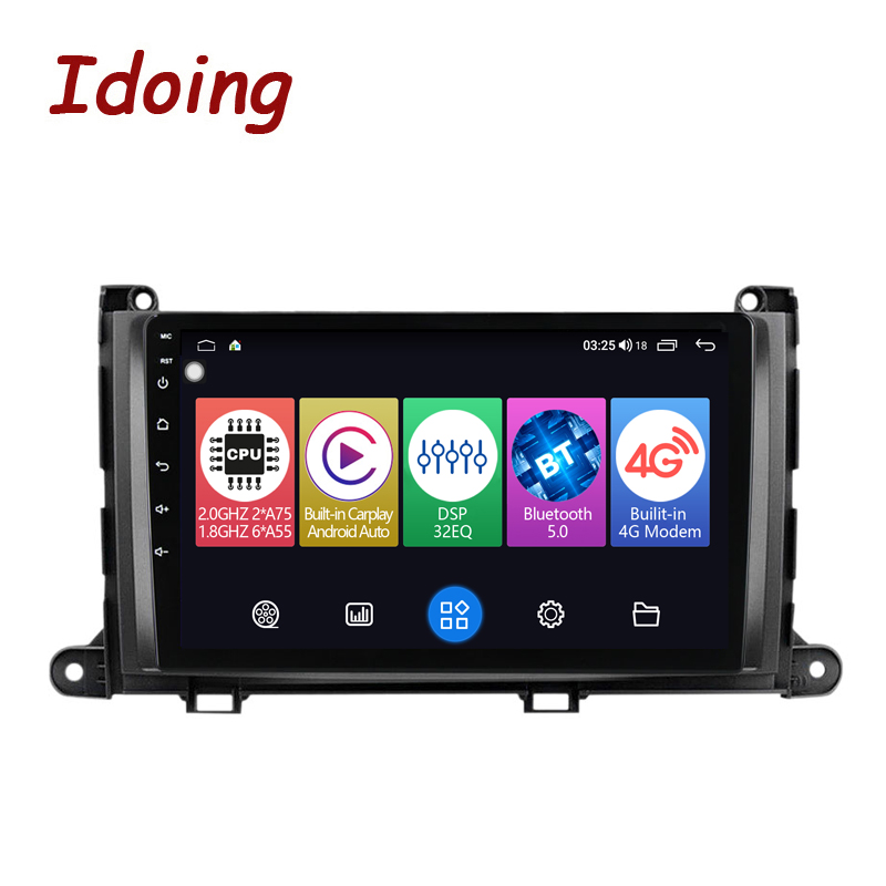 Idoing Car AndroidAuto Carplay Radio Player For Toyota Prius Plus V Alpha LHD RHD 2012-2017 Head Unit Plug And Play Navi GPS-2081