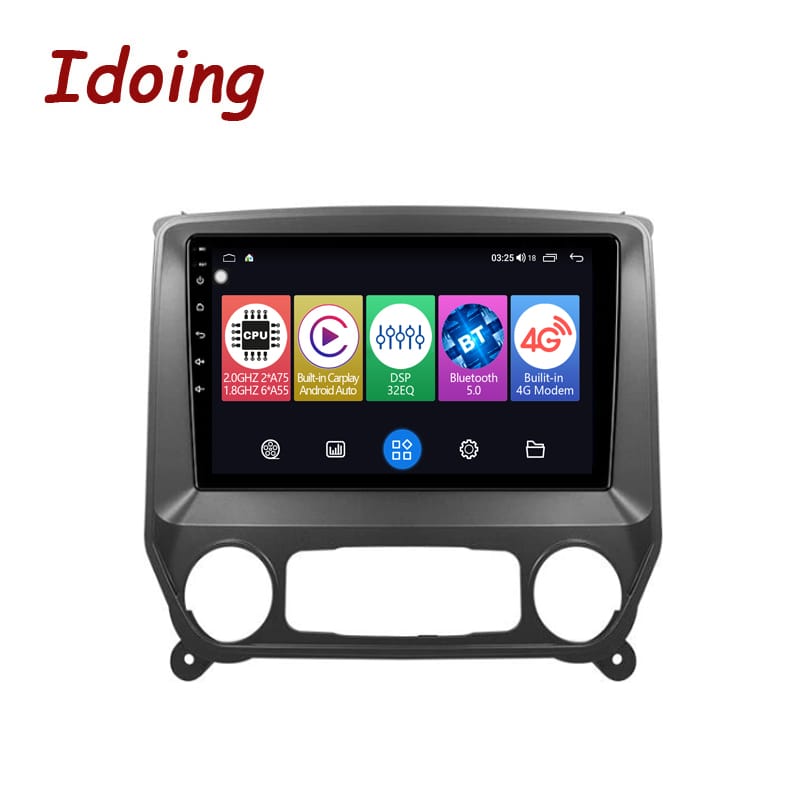 Idoing Car Androidauto Carplay Radio Player For Chevrolet Silverado3 GMTK2 Colorado 2013-2019 For GMC Sierra VIA Vtrux Truck 2014-2019 Head Unit Plug And Play