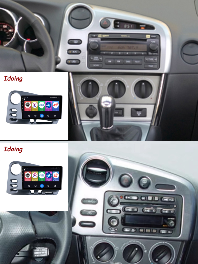 Idoing 9 Car AndroidAuto Carplay Radio Player For Toyota Matrix 2 E130 E140 For PONTIAC Vibe 2002-2008 Head Unit Plug And Play