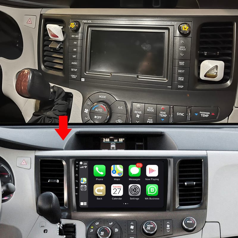 Idoing Car AndroidAuto Carplay Radio Player For Toyota Prius Plus V Alpha LHD RHD 2012-2017 Head Unit Plug And Play Navi GPS-2081