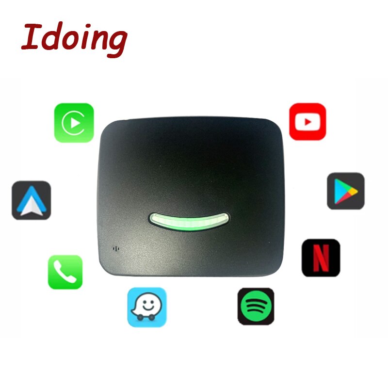 Idoing CarPlay AI Box Wireless And Wire Android Auto Adapter Car TV 8-Core 4G+64G Plug And Play For 98% Car Has Wired Carplay