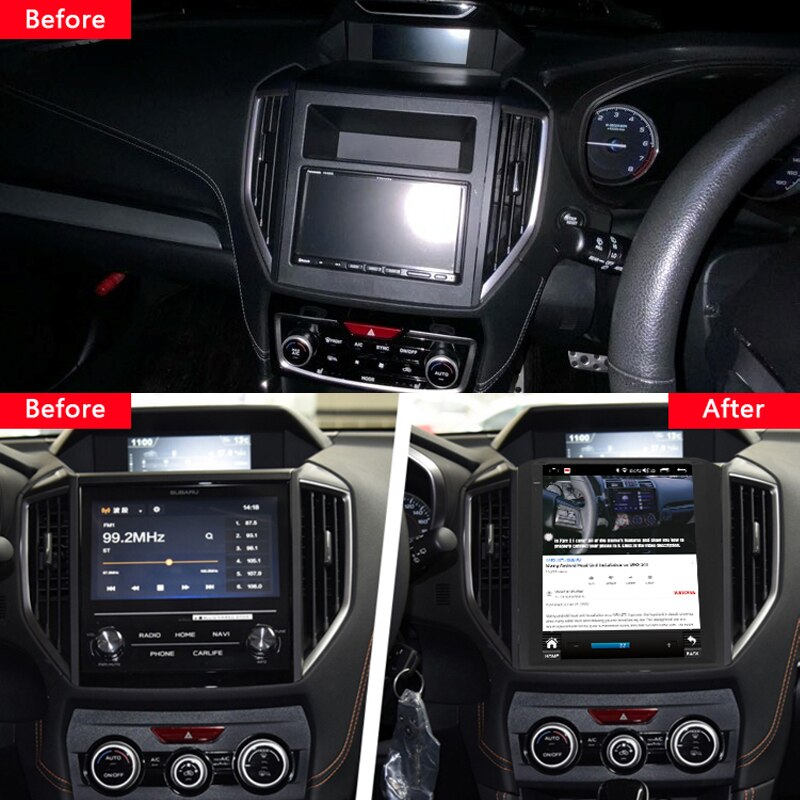 Idoing 9.7 inch Car Stereo Android Player Head Unit Plug And Play For Subaru Forester XV 2018-2021 GPS Navigation Carplay Autoradio
