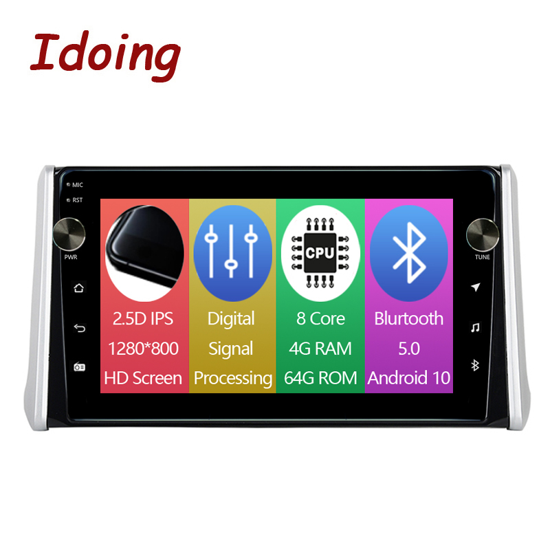 Idoing10.2"Car Radio Android Auto Carplay Multimedia Video Player For Toyota RAV 4 XA50 2019-2020 GPS Navigation Head Unit NODVD