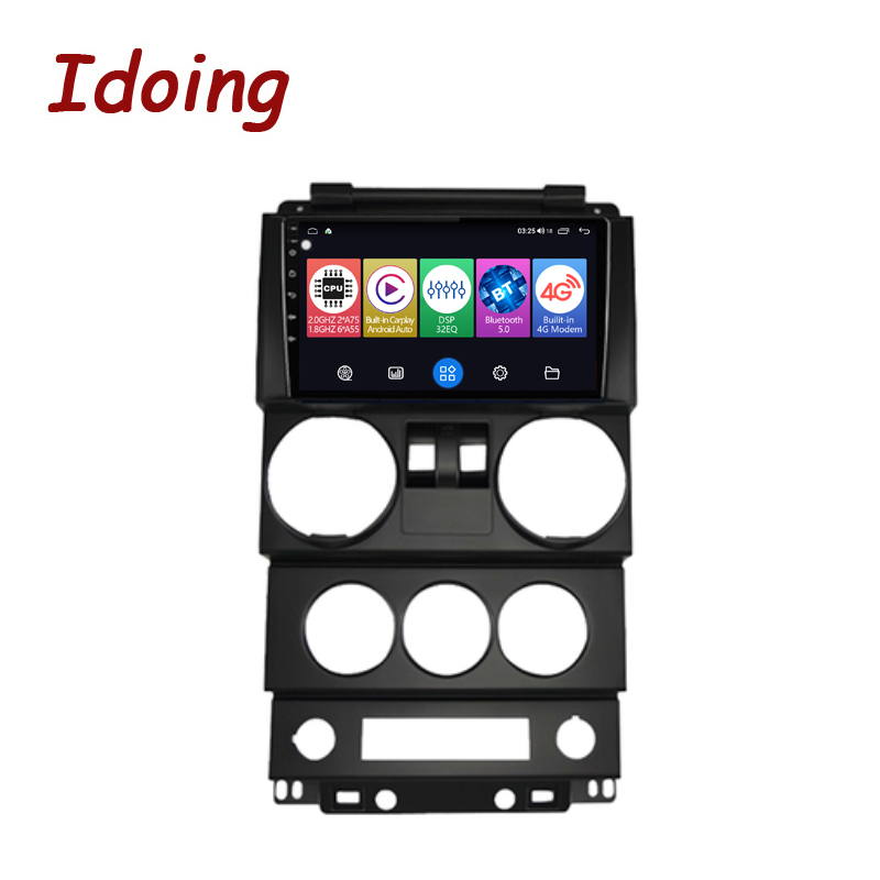 Idoing10.2 inch Car Stereo Android AutoRadio Carplay Multimedia Player For Jeep Compass 1 MK 2006-2010 Head Unit Plug And Play GPS-1757