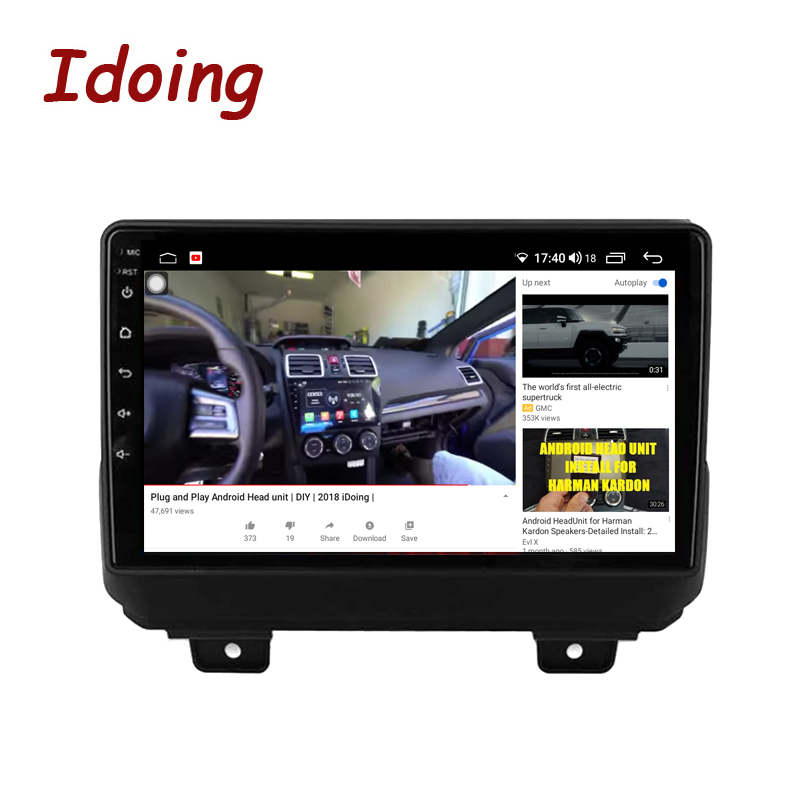 Idoing9+inch+Car+Android+Radio+Multimedia+GPS+Navigation+Player+For+Jeep+Wrangler+4+JL+2018-2020+Intelligent+Head+Unit+Plug+And+Play