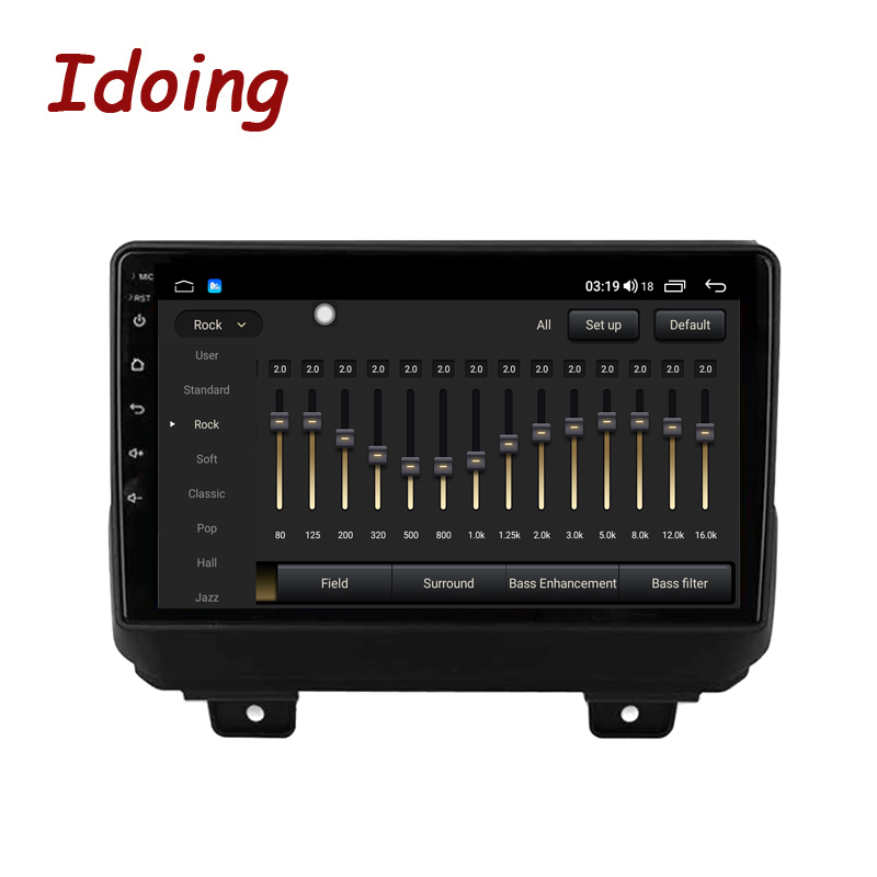 Idoing9 inch Car Android Radio Multimedia GPS Navigation Player For Jeep Wrangler 4 JL 2018-2020 Intelligent Head Unit Plug And Play