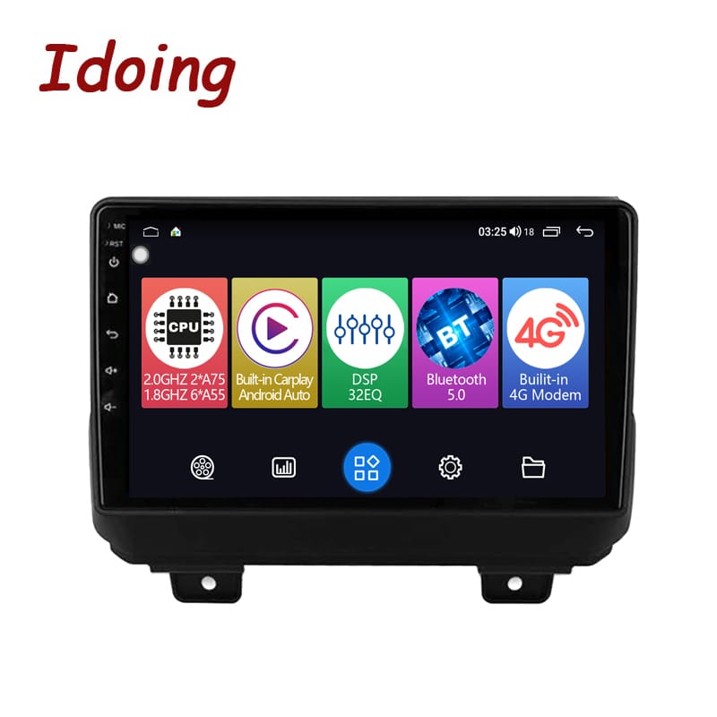 Idoing9+inch+Car+Android+Radio+Multimedia+GPS+Navigation+Player+For+Jeep+Wrangler+4+JL+2018-2020+Intelligent+Head+Unit+Plug+And+Play