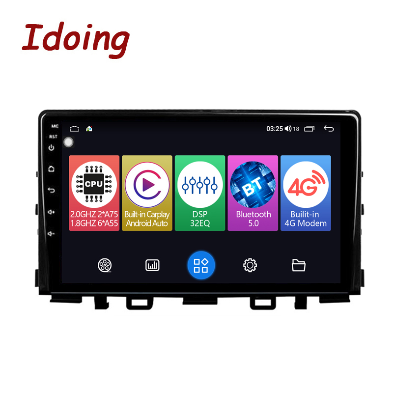 Idoing 9inch Car Android Auto Carplay Radio Stereo Video Player For Kia RIO YB KX Cross 2016-2020 Head Unit Plug And Play Bluetooth