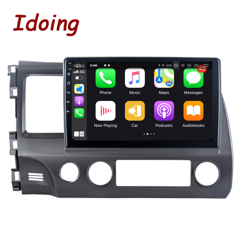 Idoing Android Car Radio Player GPS Navigation For Honda Civic8 FK FN FD 2005-2012 CarplayAuto Bluetooth Head Unit Plug And Play