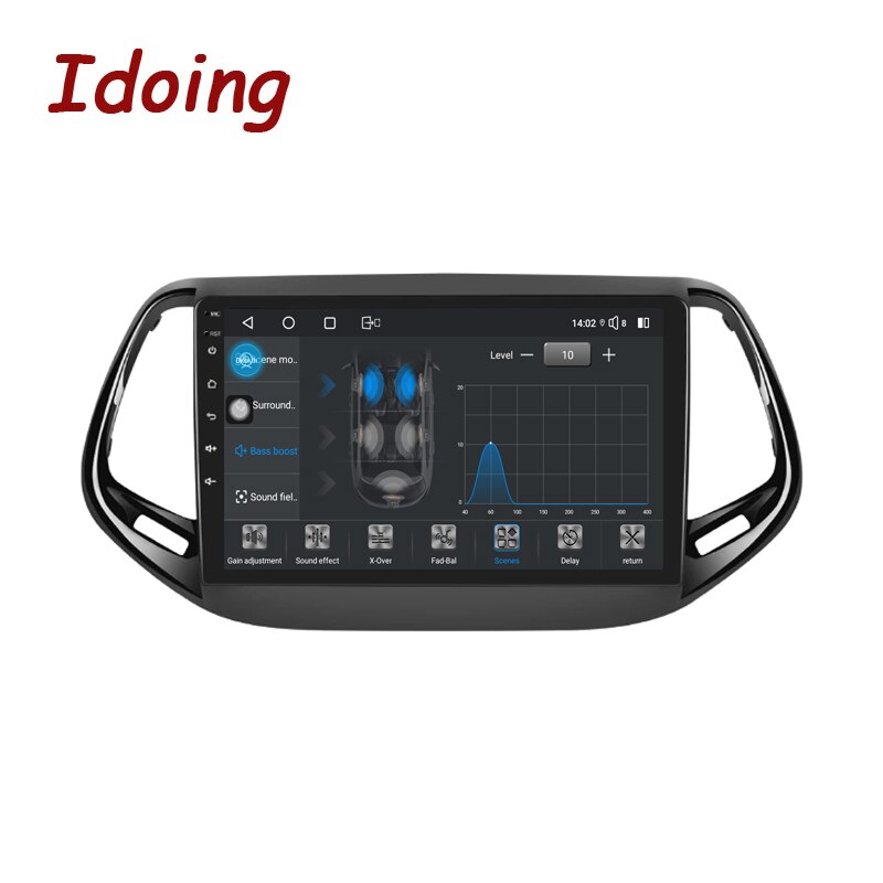 Idoing Car Radio Multimedia Video Player Navigation GPS For Jeep Compass 2 MP 2016-2018 Head Unit Android Auto Carplay 8G+128G