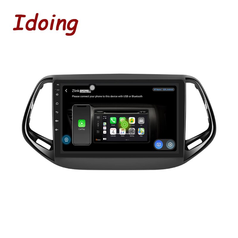 Idoing Car Radio Multimedia Video Player Navigation GPS For Jeep Compass 2 MP 2016-2018 Head Unit Android Auto Carplay 8G+128G