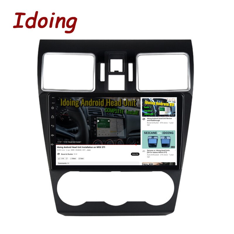 Idoing 9 inch Car Radio Player For Subaru WRX 2016-2021 GPS Navigation Carplay And Android Auto Head Unit Plug And Play 360°Panorama