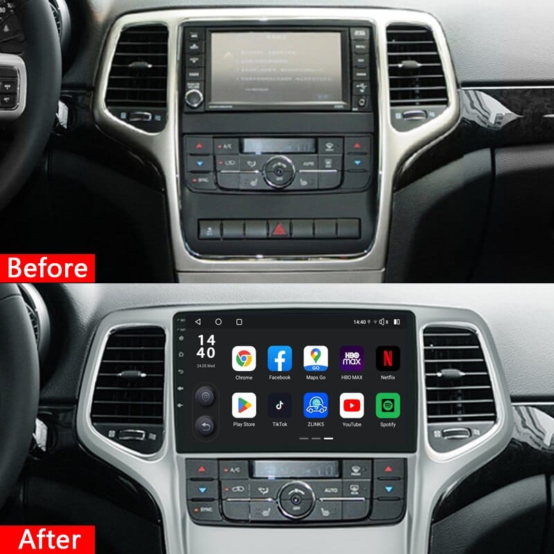 Idoing Car Stereo Audio Radio Multimedia Video Player Navigation GPS For Jeep Grand Cherokee WK2 2008-2013 Head Unit 8G+128G