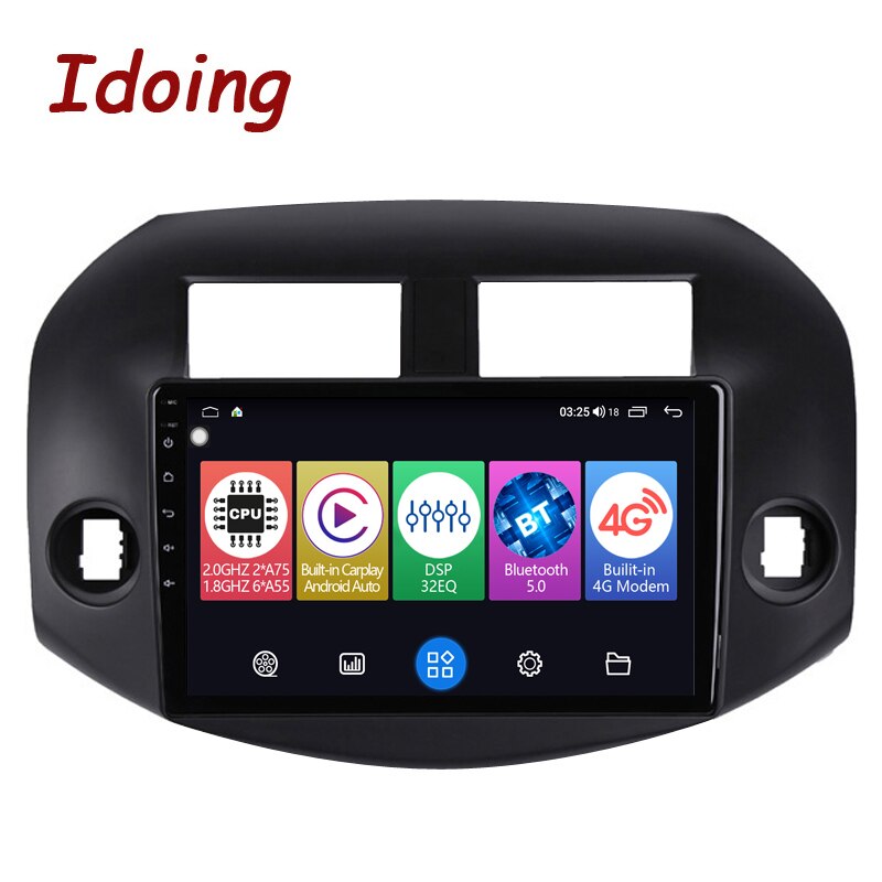 Idoing 10.2inch Car Radio AndroidAuto Multimedia Player For Toyota RAV4 3 XA30 2005-2013 GPS Navigation Head Unit Plug And Play