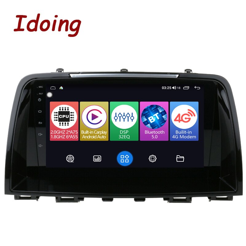 Idoing 9&quot;Car Head Unit Navigation GPS For Mazda 6 Ⅲ GL GJ 2012-2017 Car Radio Multimedia Video Player Stereo GPS Android No 2di