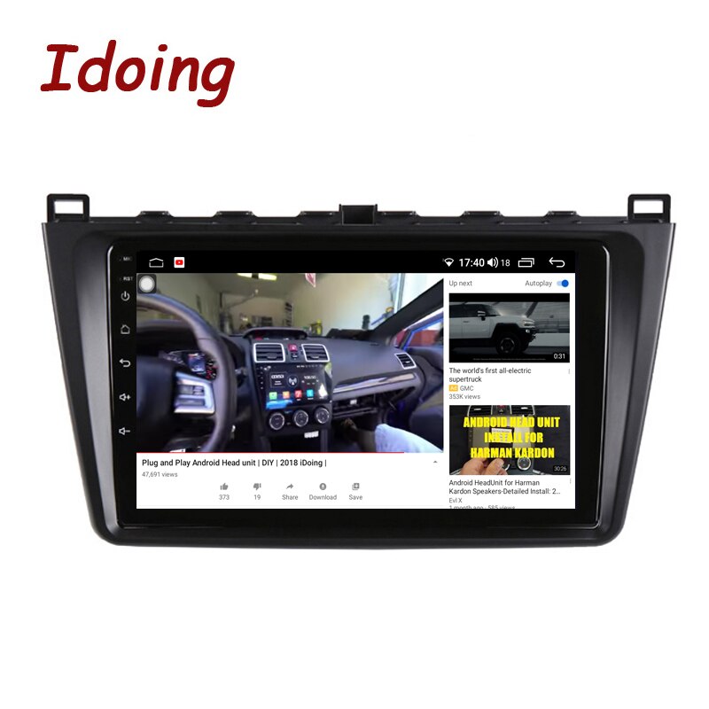 Idoing 9inch Car Radio Android Auto Carplay Video Audio Player For Mazda 6 II Ultra 2007-2012 Head Unit Plug And Play Navigation GPS