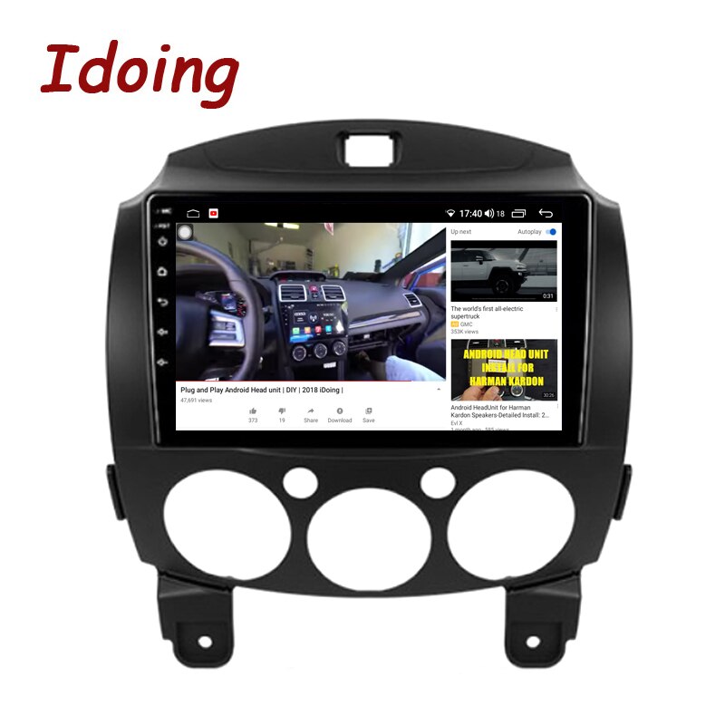 Idoing Car Head Unit Plug And Play For Mazda 2 DE 2007-2014 Car Radio Multimedia Video Player Navigation GPS Android No 2din